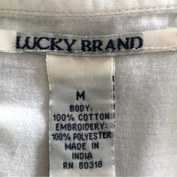 Lucky Brand Embroidered Top~Medium - Picture 4 of 8
